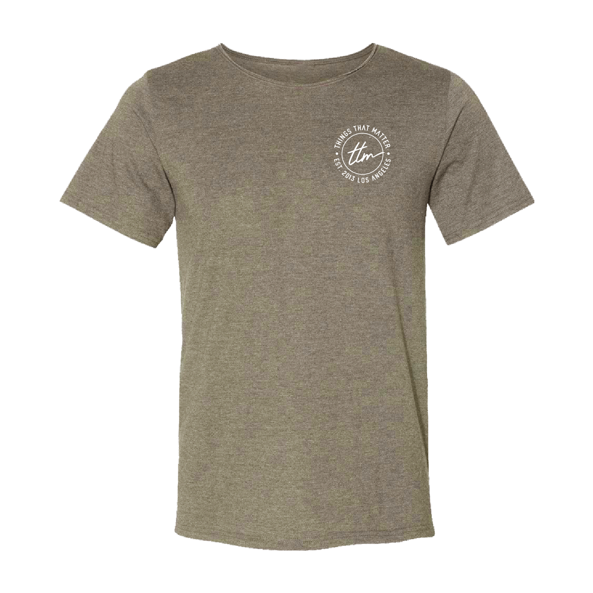 Oliver Raw Neck Logo Tee - Olive – Things That Matter Lifestyle